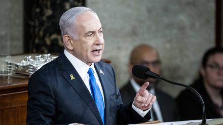 Benjamin Netanjahu hat sein Vorgehen im Gaza-Krieg vor dem US-Kongress verteidigt. 