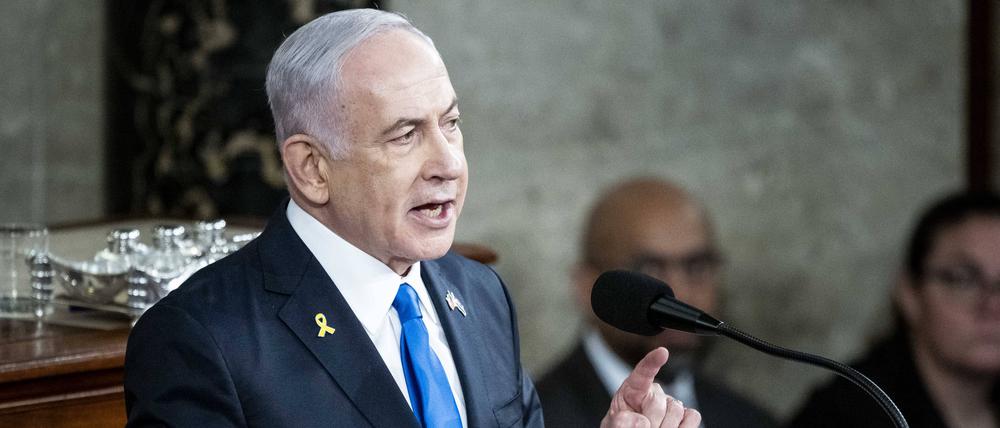 Benjamin Netanjahu hat sein Vorgehen im Gaza-Krieg vor dem US-Kongress verteidigt.