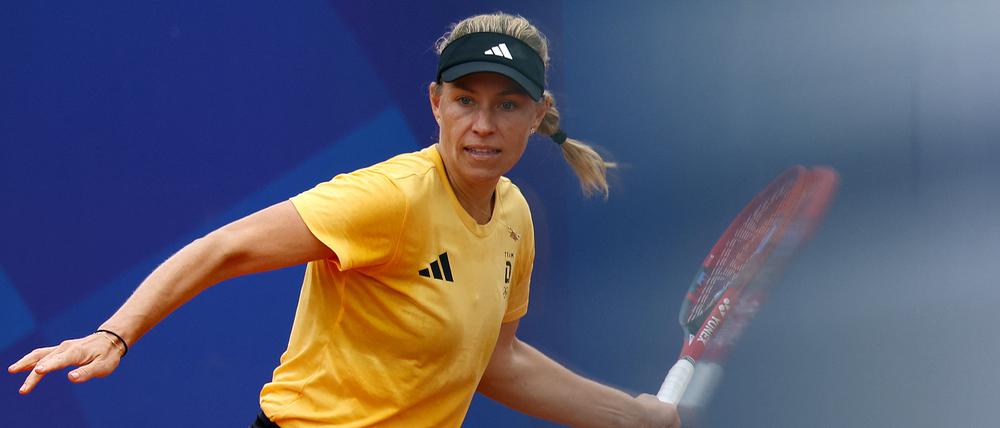 Angelique Kerber of Germany during training. REUTERS/Edgar Su