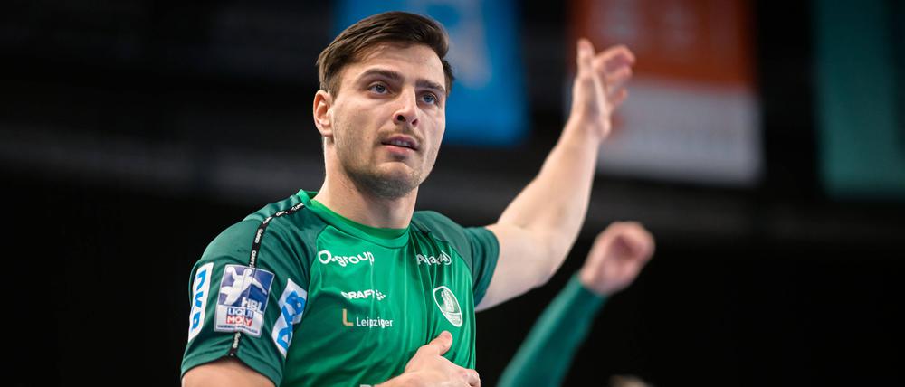 Der Handballer Lucas Krzikalla von Bundesligist SC DHfK Leipzig.