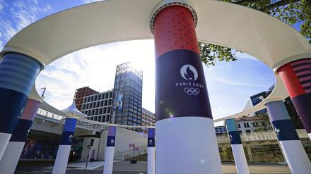 Ein Blick auf das Olympische Dorf. 