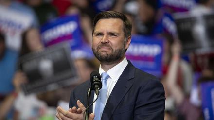 J.D. Vance auf dem Parteitag der Republikaner, wo er als Vizepräsidentschaftskandidat auserkoren wurde. 