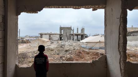 Ein aktuelles Bild aus der Stadt Jandiris im Nordwesten von Syrien.