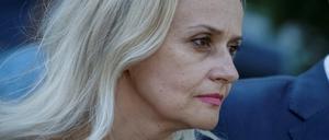 Die ukrainische Professorin und Politikerin Iryna Farion nimmt am 8. Mai 2013 an einer Kundgebung in Lviv (Ukraine) teil. Sie wurde im Juli 2024 von einem bewaffneten Mann getötet.  