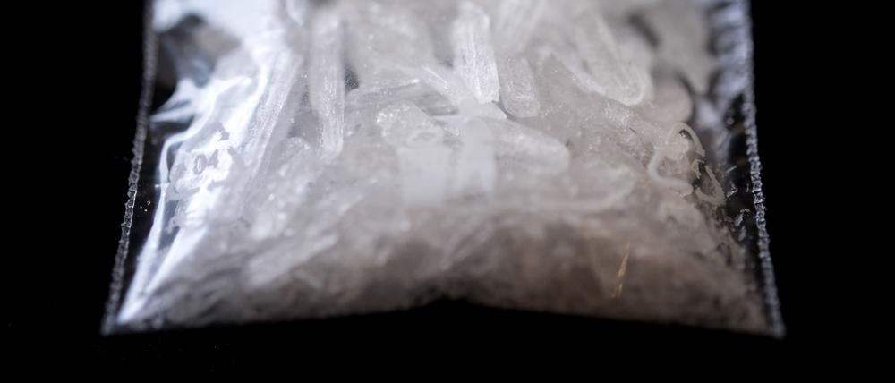 Ein Fund der synthetischen Droge Crystal Meth.