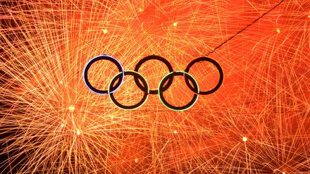 Die olympischen Ringe.