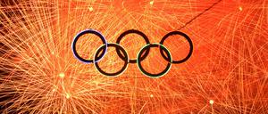 Die olympischen Ringe.