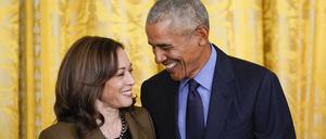 Kamala Harris, Vizepräsidentin der USA, und Barack Obama, ehemaliger Präsident der USA.