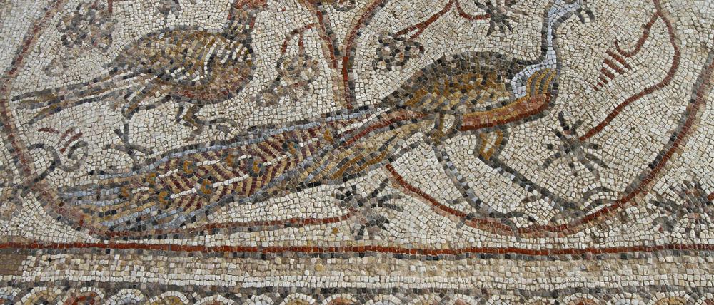 Ein Mosaik im Hilarion-Kloster. 