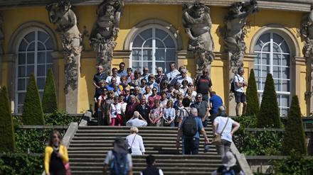 Potsdamer Touristenattraktion: Das Schloss Sanssouci.
