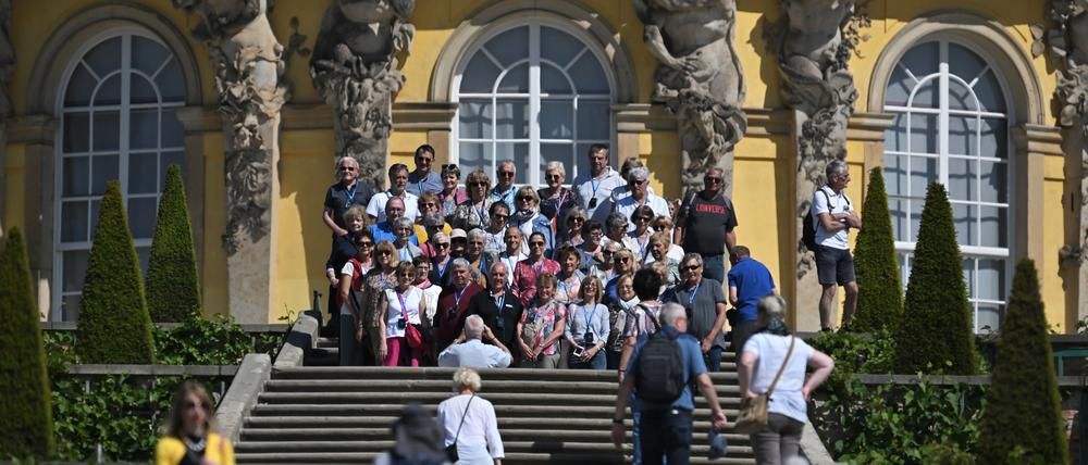Potsdamer Touristenattraktion: Das Schloss Sanssouci.