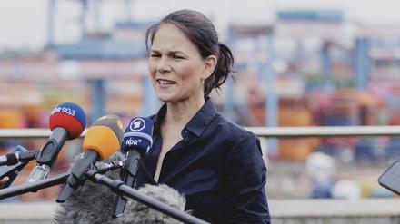 Die deutsche Außenministerin: Annalena Baerbock (Grüne).