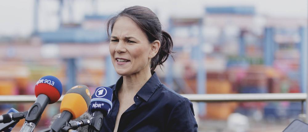 Die deutsche Außenministerin: Annalena Baerbock (Grüne).