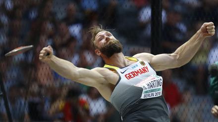 Robert Harting bei seinem letzten Wettbewerb beim Berliner Istaf im Jahr 2018.