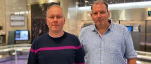 Sind extra gekommen, um sich ein Bild von der Situation zu machen: KaDeWe-Gäste Thomas Brassaty und Benjamin Babel.