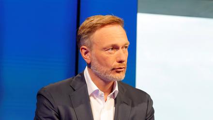 FDP-Vorsitzender Christian Lindner während des ARD-Sommerinterviews.