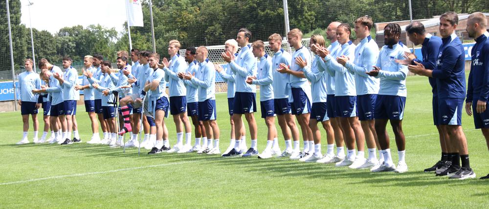 Das Team von Hertha BSC bei der Saisoneröffnung