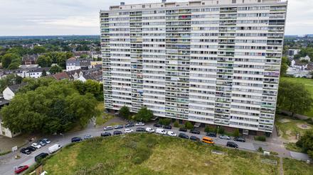 Der „weiße Riese“ in Duisburg.
