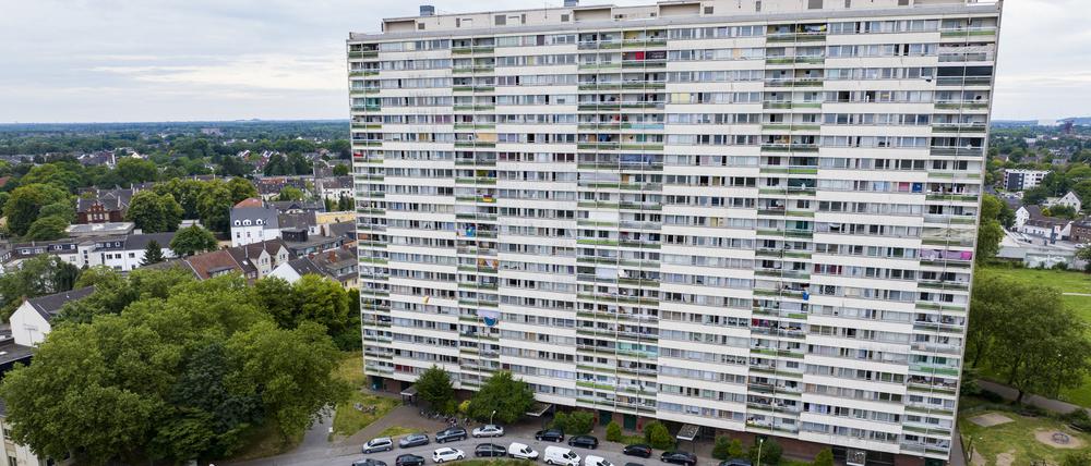 Der „weiße Riese“ in Duisburg.