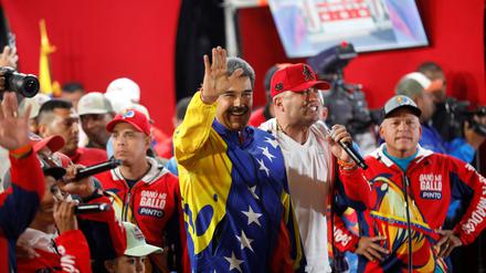 Venezuelas Präsident Nicolas Maduro nach der Wahl in Caracas.