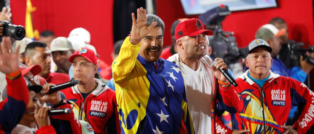 Venezuelas Präsident Nicolas Maduro nach der Wahl in Caracas.