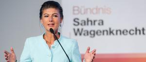 Sahra Wagenknecht, Parteivorsitzende des BSW, spricht beim Parteitag des Bündnis Sahra Wagenknecht in der Arena Steigerwaldstadion.