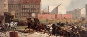 „Tempo der Gründerjahre“, Gemälde von Friedrich Kaiser aus dem Bestand des Märkischen Museums.