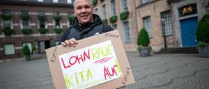 Alex Liefermann, Vater, der gegen die Kita-Krise demonstriert