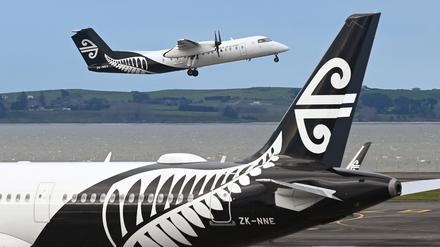 Flugzeuge von Air New Zealand auf dem Auckland Airport.