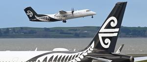 Flugzeuge von Air New Zealand auf dem Auckland Airport.