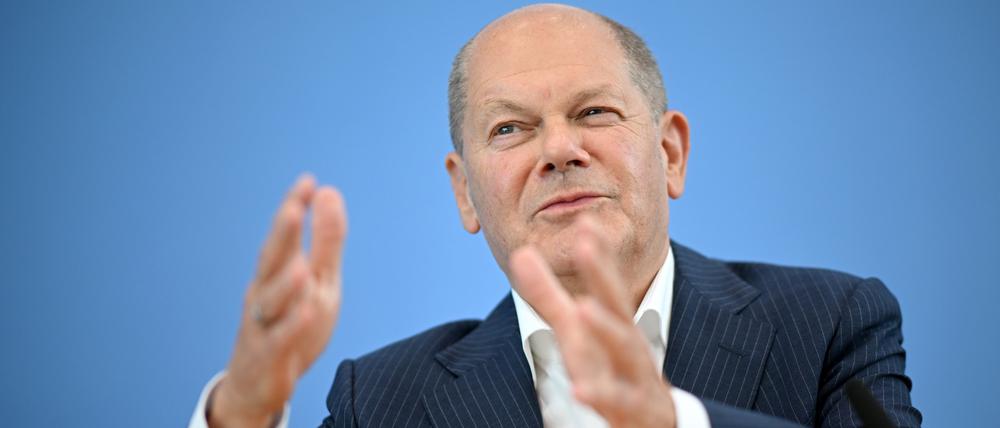 Bundeskanzler Olaf Scholz (SPD) 
