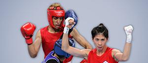 Imane Khelif  (links) und Lin Yu Ting (rechts) wollen bei Olympia ihr Bestes geben.