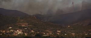 Die ganze Nacht durch hatten Feuerwehr und Freiwillige auf der Insel Euböa gegen die Flammen angekämpft.