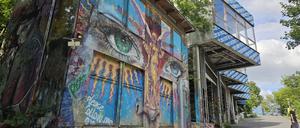 Streetart-Künstler auf dem Teufelsberg.