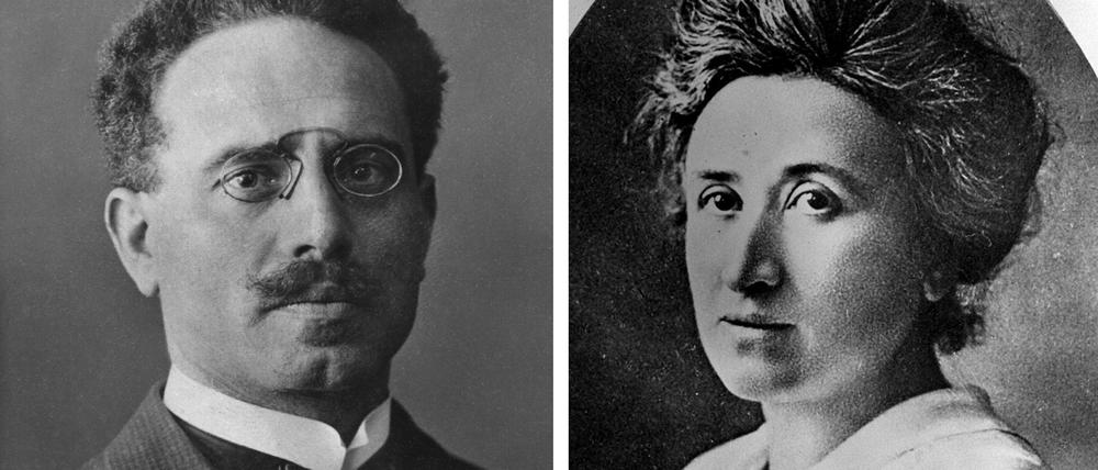 Karl Liebknecht und Rosa Luxemburg.
