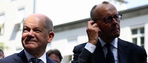 Olaf Scholz (SPD) und Friedrich Merz (CDU) dürfen sich über viel Aufmerksamkeit freuen.