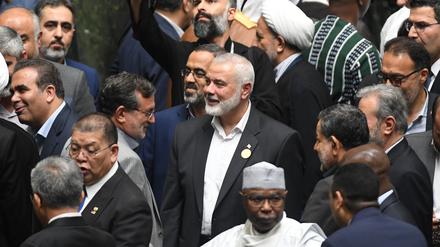 Eine der letzten Aufnahmen: Ismail Hanija bei der Amtseinführung des iranischen Präsidenten in Teheran am 30. Juni.