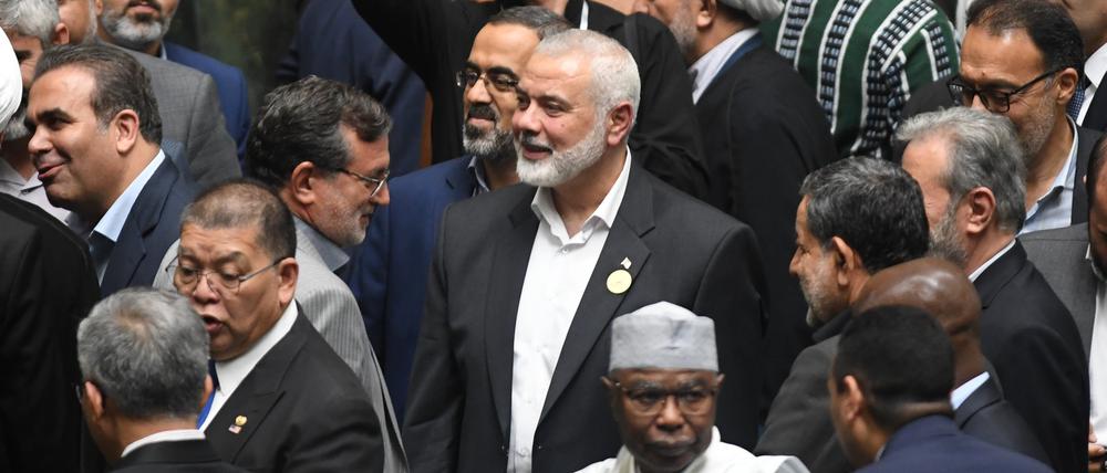 Eine der letzten Aufnahmen: Ismail Hanija bei der Amtseinführung des iranischen Präsidenten in Teheran am 30. Juni.