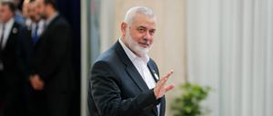 Hanija bei der Vereidigung des neuen iranischen Präsidenten in Teheran am Dienstag, wenige Stunden vor seinem Tod. 