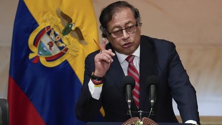 Gustavo Petro, Präsident von Kolumbien, während seiner Rede bei der Eröffnung einer Kongresssitzung in Bogota, Kolumbien.