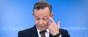 31.7.2024, Berlin: Volker Wissing (FDP), Bundesminister für Digitales und Verkehr, bei einer Pressekonferenz zum Abschlussbericht der Kommission Straßengüterverkehr.