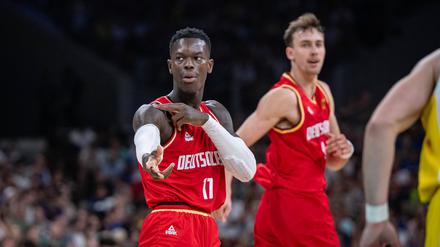 Dennis Schröder (li.) und Franz Wagner treffen mit dem deutschen Basketballnationalteam morgen auf Frankreich.  