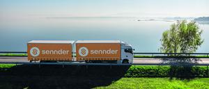 Ein LKW der Spedition Sennder.