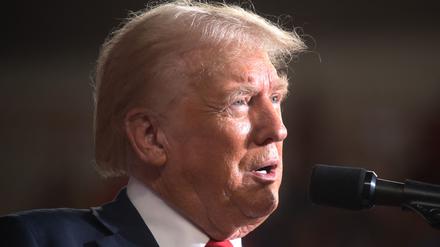 Der ehemalige Präsident Donald Trump spricht bei einem Wahlkampfauftritt am 31. Juli 2024 in Harrisburg, Pennsylvania.
