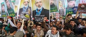 Protestveranstaltung im Jemen nach der Tötung von Hamas-Anführer Ismail Haniyeh.