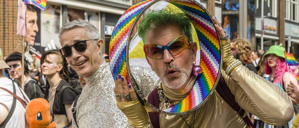 Demonstration zum Christopher Street Day in Hamburg.