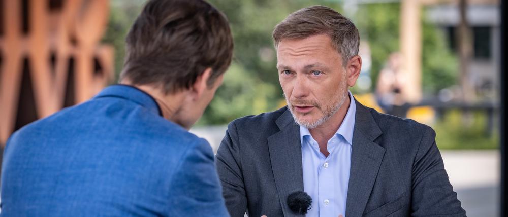 Christian Lindner im Sommerinterview mit dem ZDF.