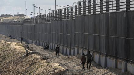 Grenze zwischen dem Gazastreifen und Ägypten. 