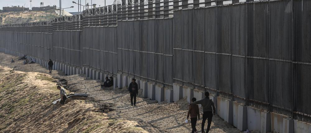 Grenze zwischen dem Gazastreifen und Ägypten. 