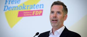 Christian Dürr, Vorsitzender der FDP-Bundestagsfraktion, äußert sich anlässlich einer Sitzung der Bundestagsfraktion der Freien Demokraten im Deutschen Bundestag. 
